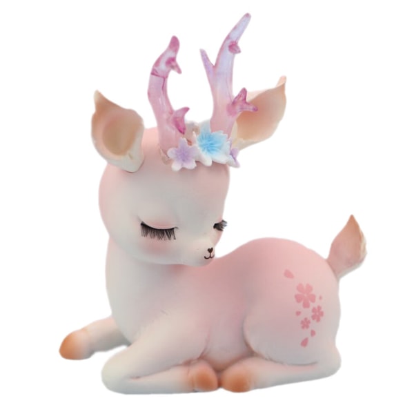 Baby Deer Figur Cake Topper Mini Statue Doe Rensdyr Fawn