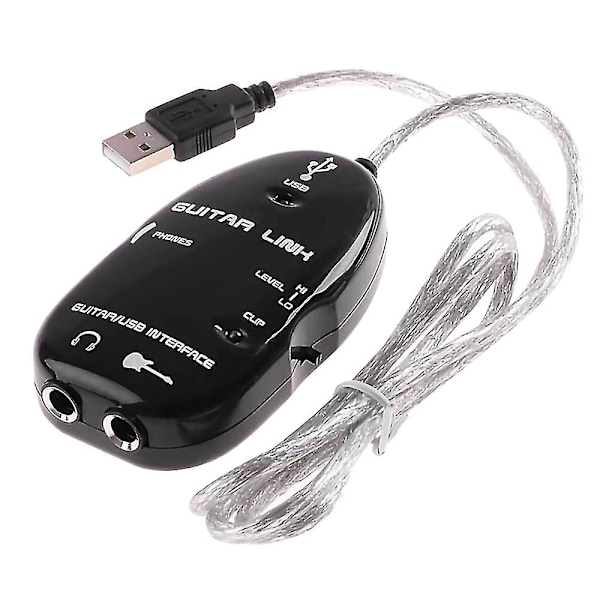 USB Gitar Kabel Gitar til USB Grensesnitt Kabel Link Lyd for PC Innspillingsadapter Gitarspillere