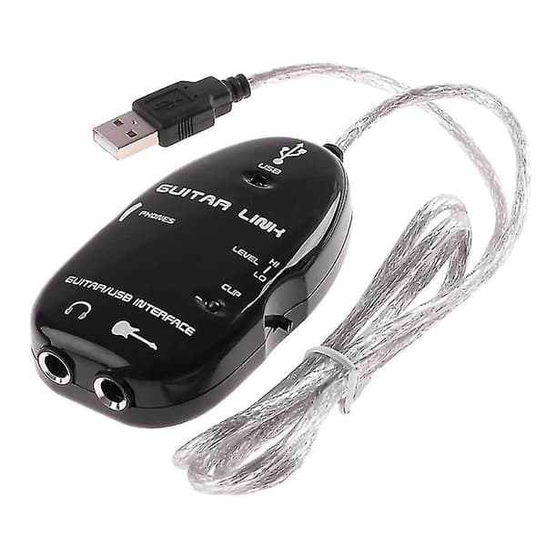 USB Gitarrkabel Gitarr till USB Interface Kabel Ljudlänk för PC Inspelningsadapter Gitarrspelare