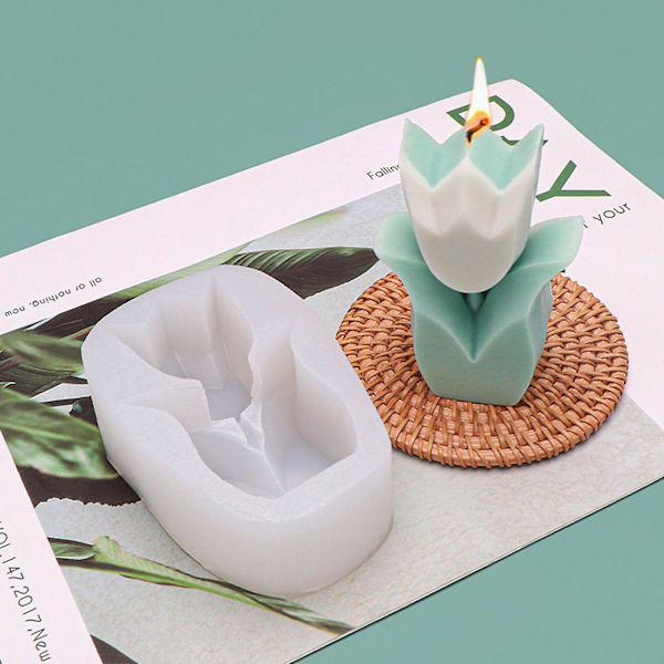 Blomform Ljustillverkningsform För Diy Handgjorda Doftljus Tvålar Kakor