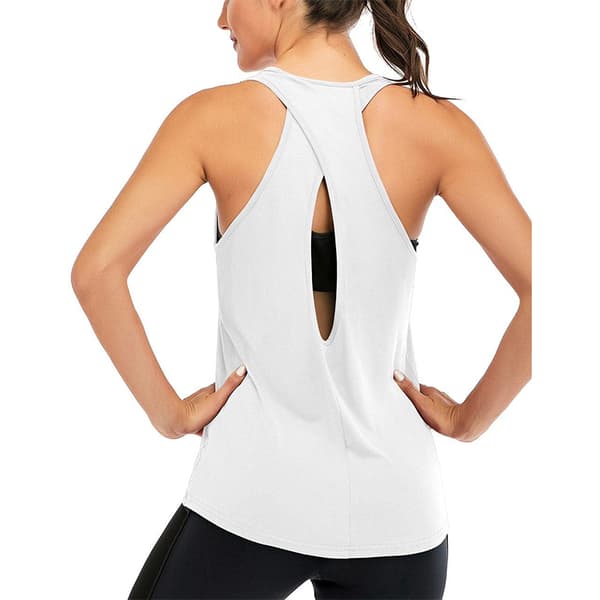 Racerback linnen vit för kvinnor white XL