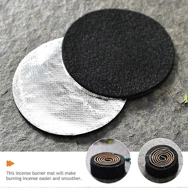 8 kpl Tulenkestävä Eristysmatto Pyöreä 8,5 cm Lämmönkestävä Suitsukekartio Matto