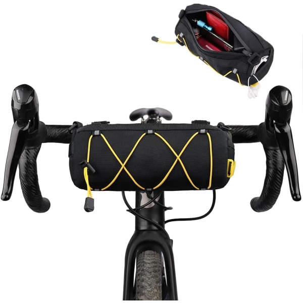 Svart + Gul - 1st, Styrbag - MTB-väska - Pro landsvägscykelväska