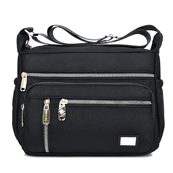 Dam Crossbody Väska Multi-Fickor Fritid Axelväska Medium Storlek Handväska Lättviktig Messenger Väska Crossbody Väska för Skola Resor Daglig Användning
