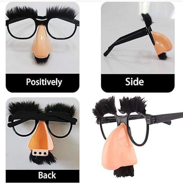 4 Stykker Store Nese Morsomme Briller Halloween Briller Stor Nese Hallow
