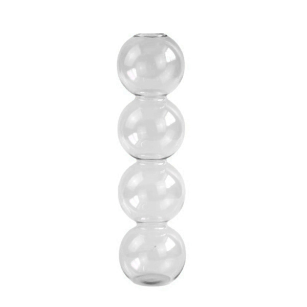 Kreativ Glasflaskvas Tre Bollar Transparent I Vindprydnad 3 Bollar Grå