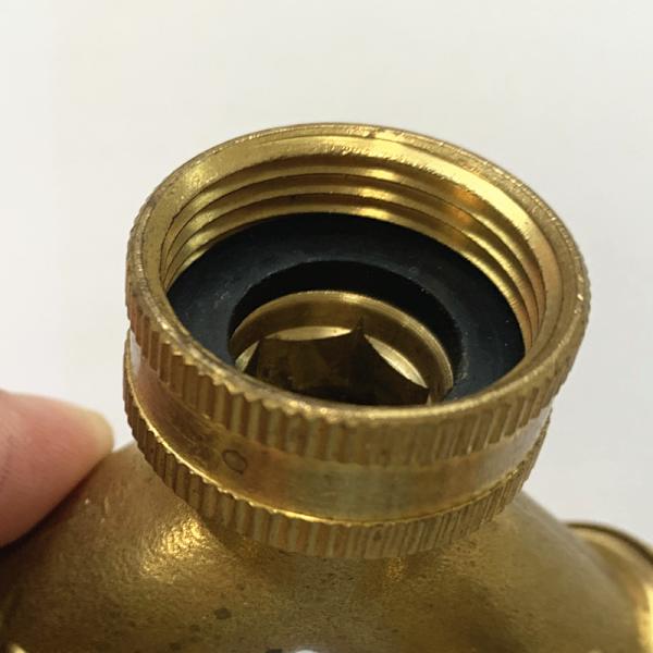 Dobbel utløps hagekran uten slange - Heavy Duty messing dobbel