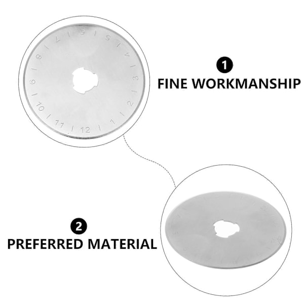 10 st 45 mm roterande skärbladsersättningar med förvaringsfodral Cirkulära skärblad för sömnad av tyg läder pappershantverk