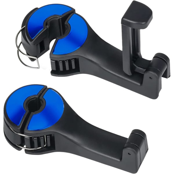 2-delad låsbar bilkrok (lan färg), 2-pack bilhuvudstöd