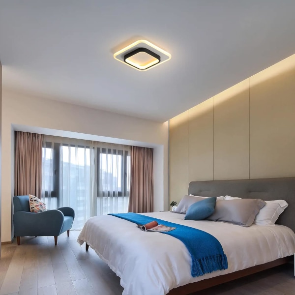 Kvadratisk LED-taklampe, Moderne 20W 2300LM Taklampe for Stue