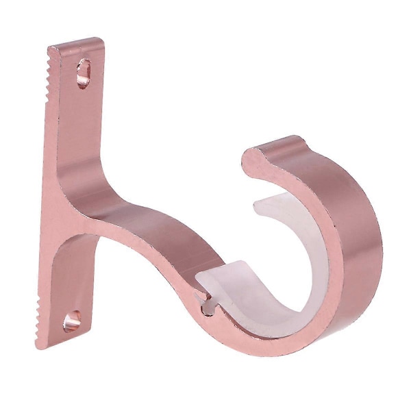 2 ST Gardinstång Aluminiumlegering Tjockt Enkelt Fäste Monteringsfäste (Roséguld)
