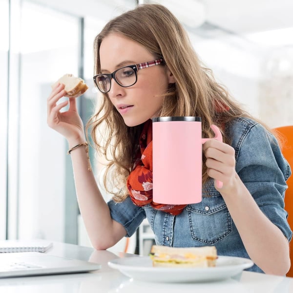 Rosa S+ Självrörande Mugg i Rostfritt Stål Passar för Kaffe/Mjölk