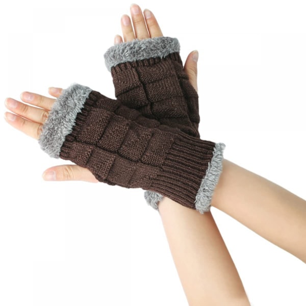 #Brune vinterhandsker til kvinder, varme#