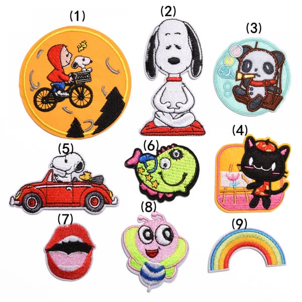 /#/pakke med 9 broderede stofpatches/#/