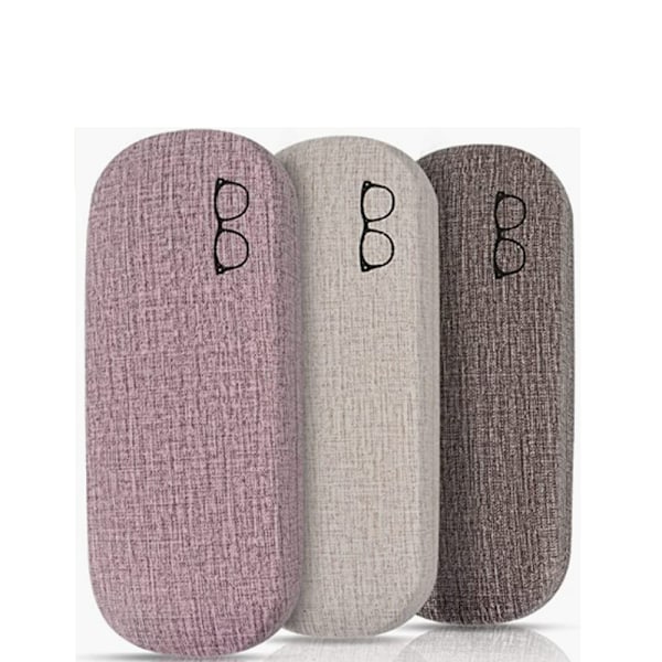 3-delad hårdskalig clamshell-glasögonfodral, neutralt bärbart