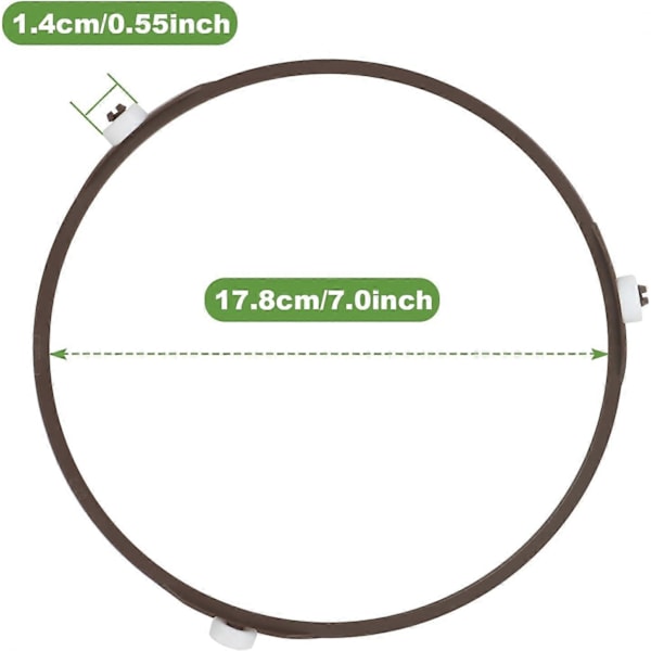 Mikrobølgeovn Drejeskive Støtte 17,8 cm Diameter 1,4 Universal Mikrobølgeovn Tilbehørsring Til Glas