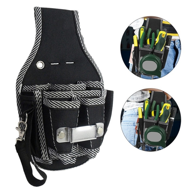 #9 i 1 verktøyposebelte - lomme elektrikerbelte verktøyholder multifunksjonsveske skrutrekkersett holder for DIY/elektriker/rørlegger/bygger/tømrer#