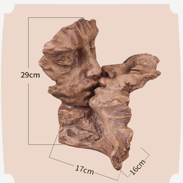 Creative Kiss Shaped Couple Statue, Lovers Couple Statue Scu