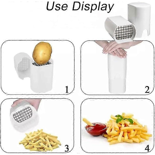 Grönsakshackare i rostfritt stål, potatisskärare, lättanvänd pommes frites-skärare för hemmaköket, mångsidig hackare