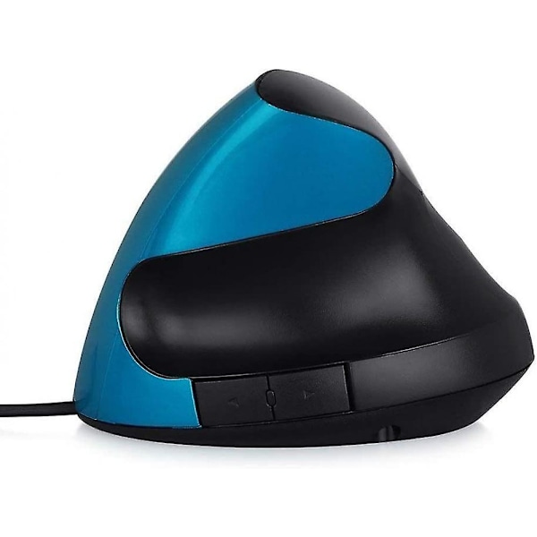Kablet vertikal mus, ergonomisk design laptop PC datamus, USB-kablet optisk mus (blå)