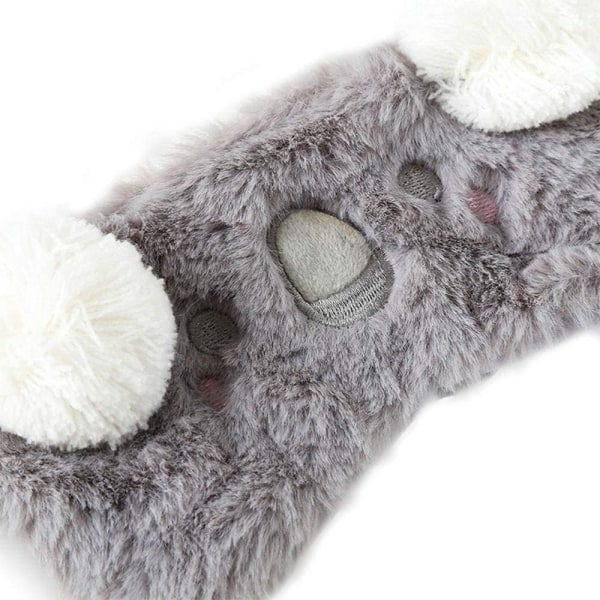 #Grå øyemaske for å sove, søte morsomme dyr 3D Koala Soft Fluf#