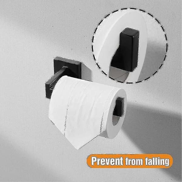 Toiletpapirholder Sort, Toiletpapirholder i rustfrit stål til badeværelse