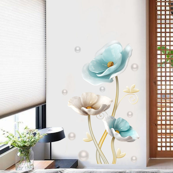 #Väggdekal Blå Lotus Väggdekal Tapet Rum Väggdekal#