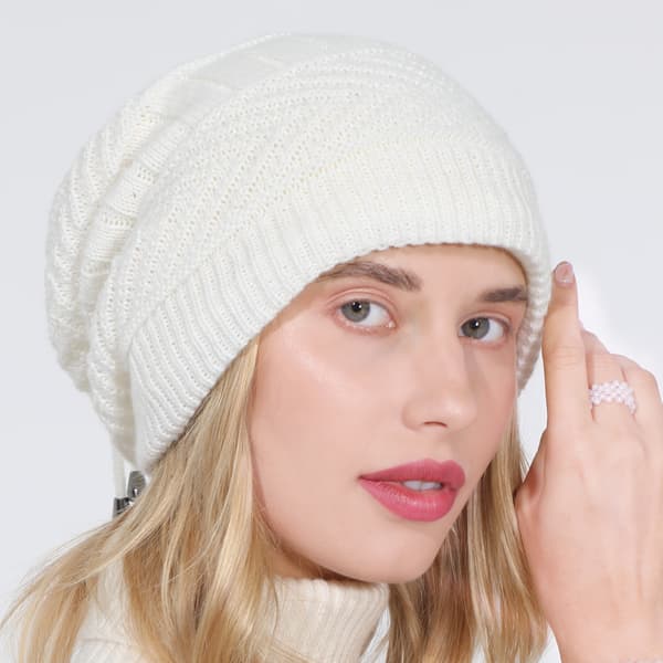#Stickad mössa med pompom hjort fläta vintermössa fläta hål stickad mössa#
