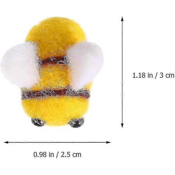 20 Filtbie Mini Håndverk Bie Håndverkskuler Bie Pom Pom DIY Håndverksdekorasjoner