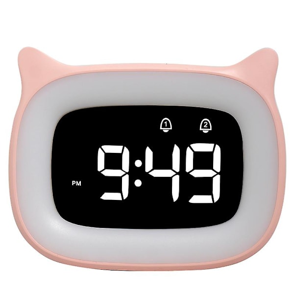 Pedagogisk Väckarklocka, LED Nattlampor Pendlar Barns Sovrum Klockor Barn Sömn Dag/Natt Självlysande, Snooze Väckarklocka 5 Färger, 18 Typer av