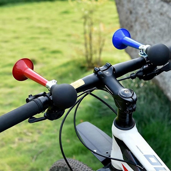 Cykelhorn, Holdbart Metal Cykel Lufthorn Klassisk med Metalramme til Mountainbike, Landevejscykel, 200*55mm, Blå