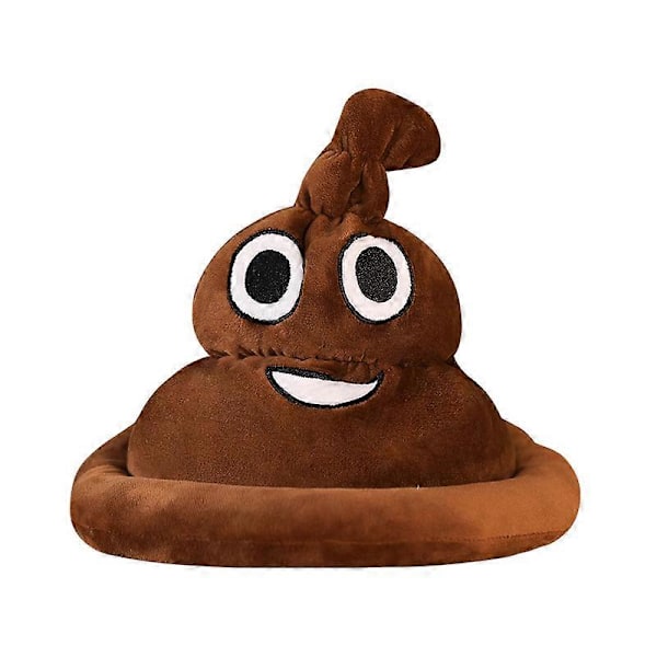 Nyhet Brun Emotikon Bæsj Hatt 1 stk per ordre 25*30cm
