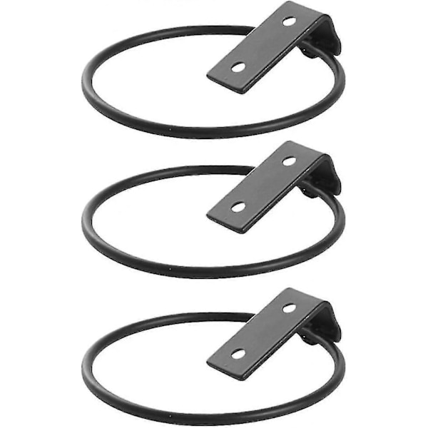 3 stk. Metal Ring Blomsterpotteholder Vægmonteret Beslag til Planter til Tråd espalier Væg (17,5x15x6,2cm)