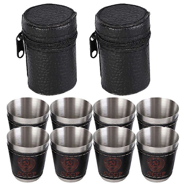 2 Set Rostfria Vinglas Portabla Campingglas Mini Vinglas för Picknick
