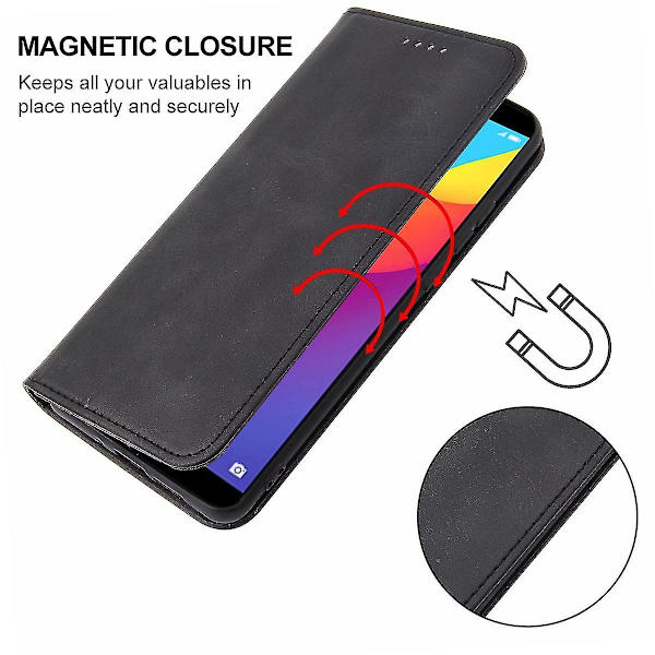 Magnetiskt läderfodral för Huawei Y7 2018
