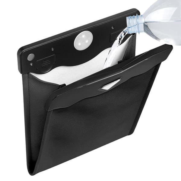 #Smart LED Bil Søppelbøtte - Vannresistent Søppelpose for Bil PU Lær#