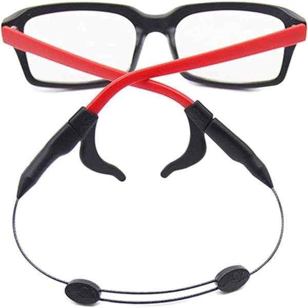 4 pcs Non-slip Adjustable Glasses Retainers, Sports Glasses Strap