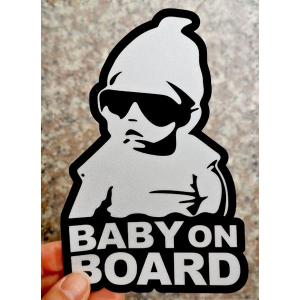 Baby on Board -heijastavat auton tarrat - (2 kpl) Hauska söpö ja tyylikäs