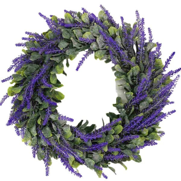 #Konstgjord lavendelkrans#
