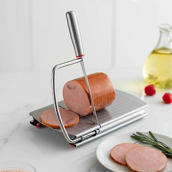 Ostehøvler for blokkost, ostehøvelbrett i rustfritt stål, multifunksjonelle ostekuttere for smør, grønnsaker, pølse, skinke 21*12,8CM