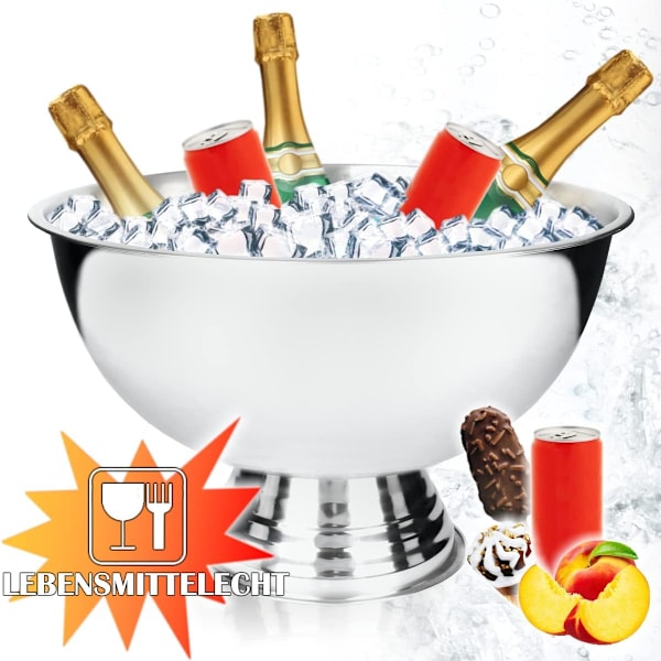 Rustfrit stål champagnekøler 40 cm, (Champagnerschale)