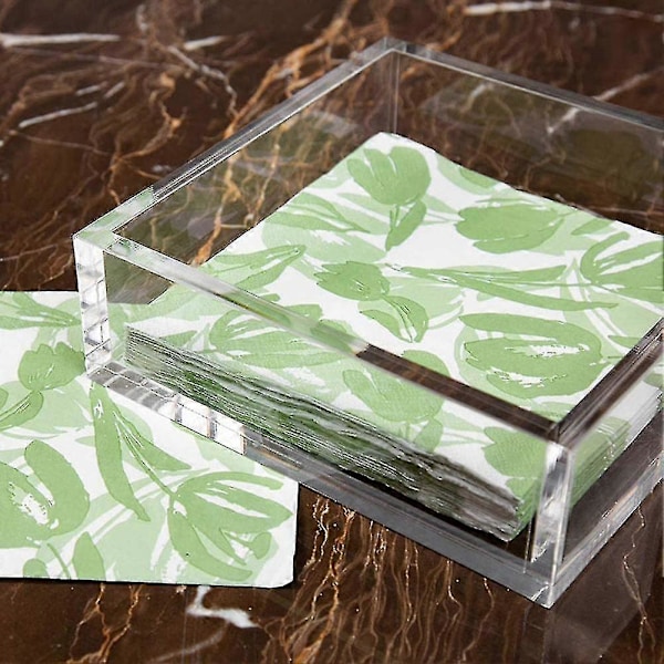 Transparent Akryl Tissue Box Hållare Hem Hotell Handduk Servett Box Behållare Hushåll Vardagsrum Tissue Organizer