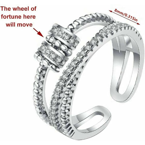 /#/Til min datter - fidget ring anti-angst ring med perler spinner F/#/