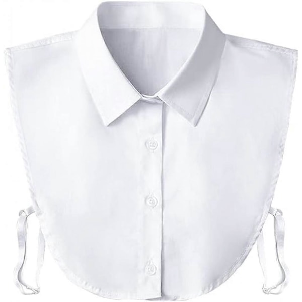 Lös Krage Avtagbar Dickey Krage Blus Halvskjortor Peter Pan Faux Falsk Krage för Kvinnor & Flickor Favörer 40CM VIT