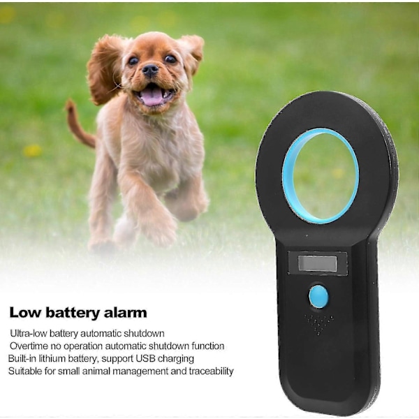 Animal ID-läsare Bluetooth Mikrochip Scanner Djur Mikrochipläsare För RFID Kyckling/anka/gås/svin/boskap/får Mikrochip (134.2khz/125khz) Uppladdningsbar