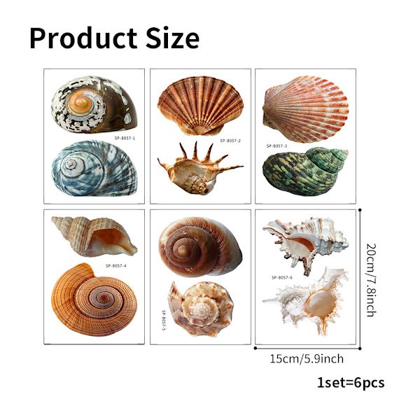 #6 st snigel anti-halk frostade väggdekaler 15x20cm#