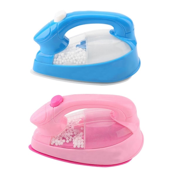 1 stk Mini Elektrisk Strykejern Plast Rosa Barn Jenter Leke Late Som Hjem Apparater Leketøy Tilfeldig Farge