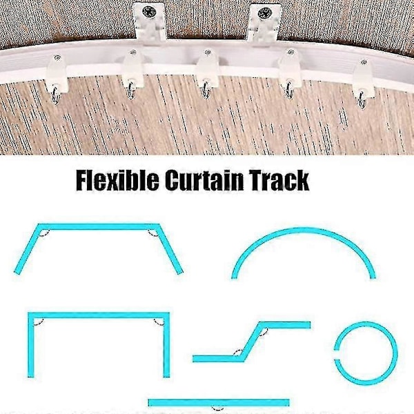 1-5 Meter Böjbar Tak Gardinskena Flexibel Takgardin gx20241207455