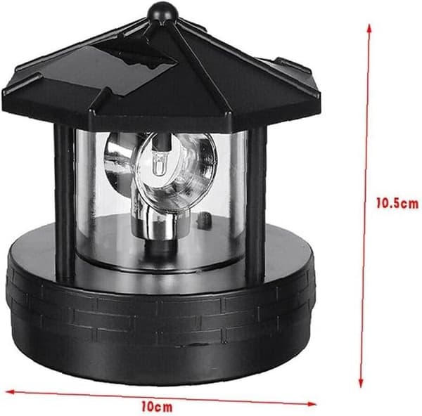 *1 stk roterende frontlykt solcellelys LED hagegårdsplenlampe utendørs*