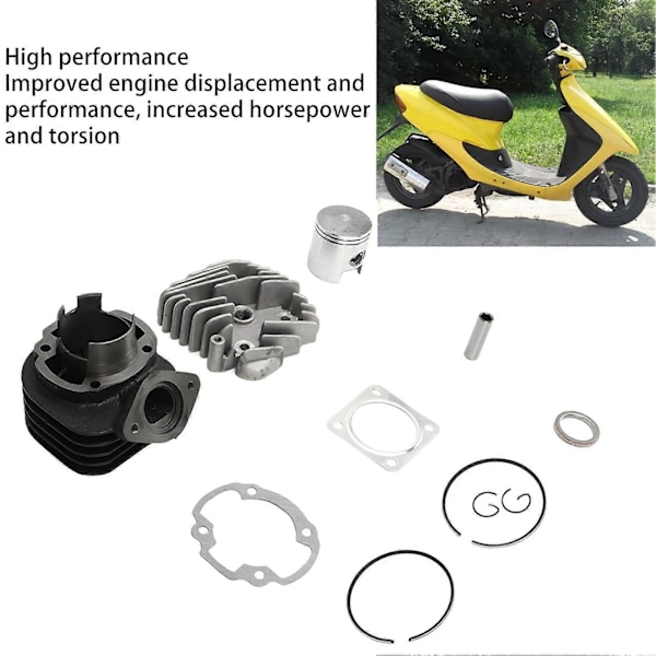 11st Cylinder Kolv Kit 47mm Borr Aluminiumlegering Hög Hållfasthet för Dio50 ZX50 AF34 AF35 70cc